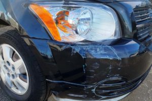 Dodge front bumper damaged