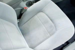 gray cloth car seats cleaned with stain removal